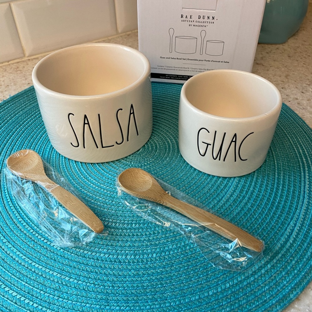 Rae Dunn Guac and Salsa bowls